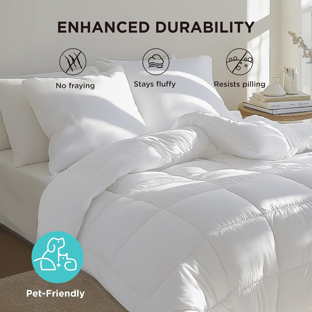 Comforter Duvet Insert - Quilted Comforters, All Season Duvet, GentleSoft Down Alternative Bedding Blanket