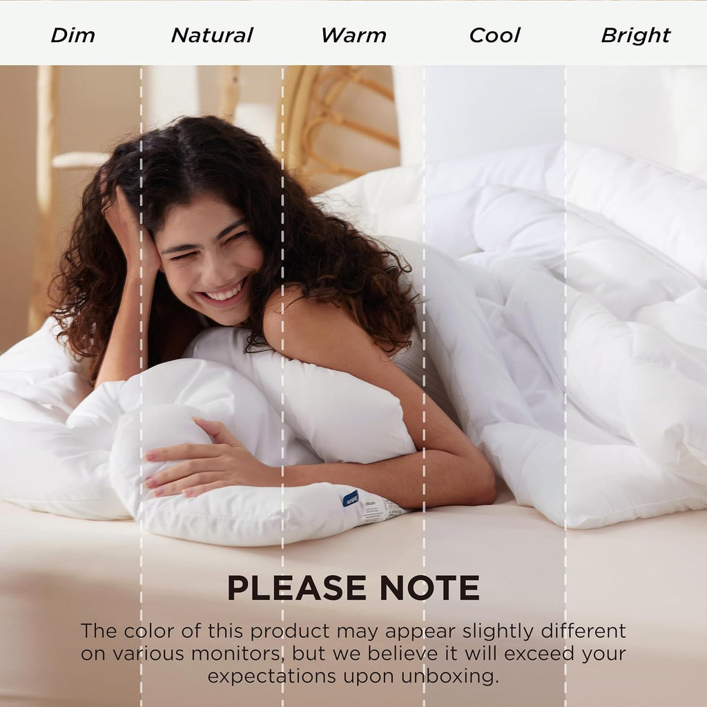 Comforter Duvet Insert - Quilted Comforters, All Season Duvet, GentleSoft Down Alternative Bedding Blanket