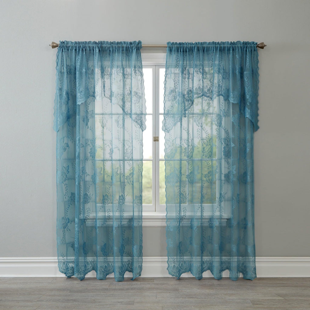 Ella Floral Lace Panel with Attached Valance