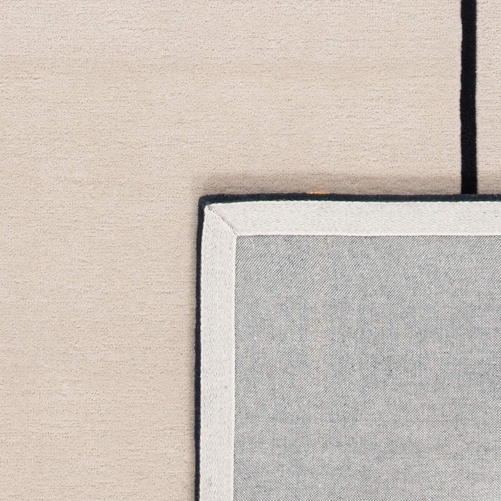 Fifth Avenue 10' x 14' Ivory/Black Handmade Mid-Century Modern Abstract New Zealand Wool Dining Area Rug