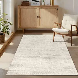Washable 3x5 Entryway Rug, Ivory Area Rugs