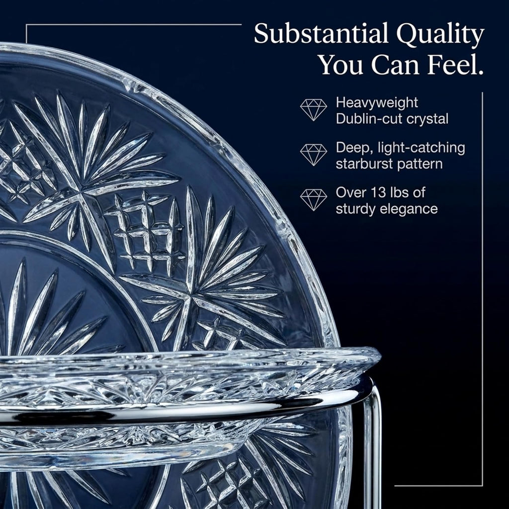 3 Tiered Platter Stand - Dublin Crystal Collection