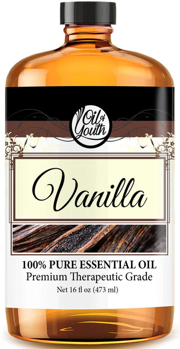 Vanilla Essential Oil Pure Therapeutic Grade for Diffuser, Aromatherapy, Sleep & Skin Therapy - (16oz Bulk)
