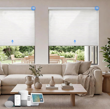 Motorized Cellular Shades, Smart Blinds with Remote, Custom Size