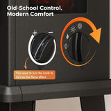 Freestanding Electric Fireplace Stove Heater for Indoor Use, 1500W Space Heater with Realistic Flame Effect and Adjustable Heat