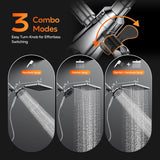 High Pressure Rain Shower Head Combo with Upgrade Magnetic Filtered Detachable Handheld Showerhead (10 Modes)