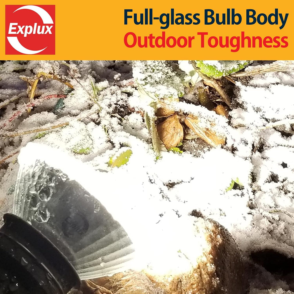 Full Glass PAR38 Outdoor Flood Light, 250W Equivalent, 5000K, 2-Pack | Best-in-Class 3300 Lumens, Full Glass Outdoor
