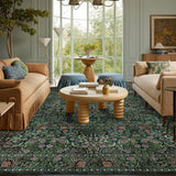 Washable Floral Rug