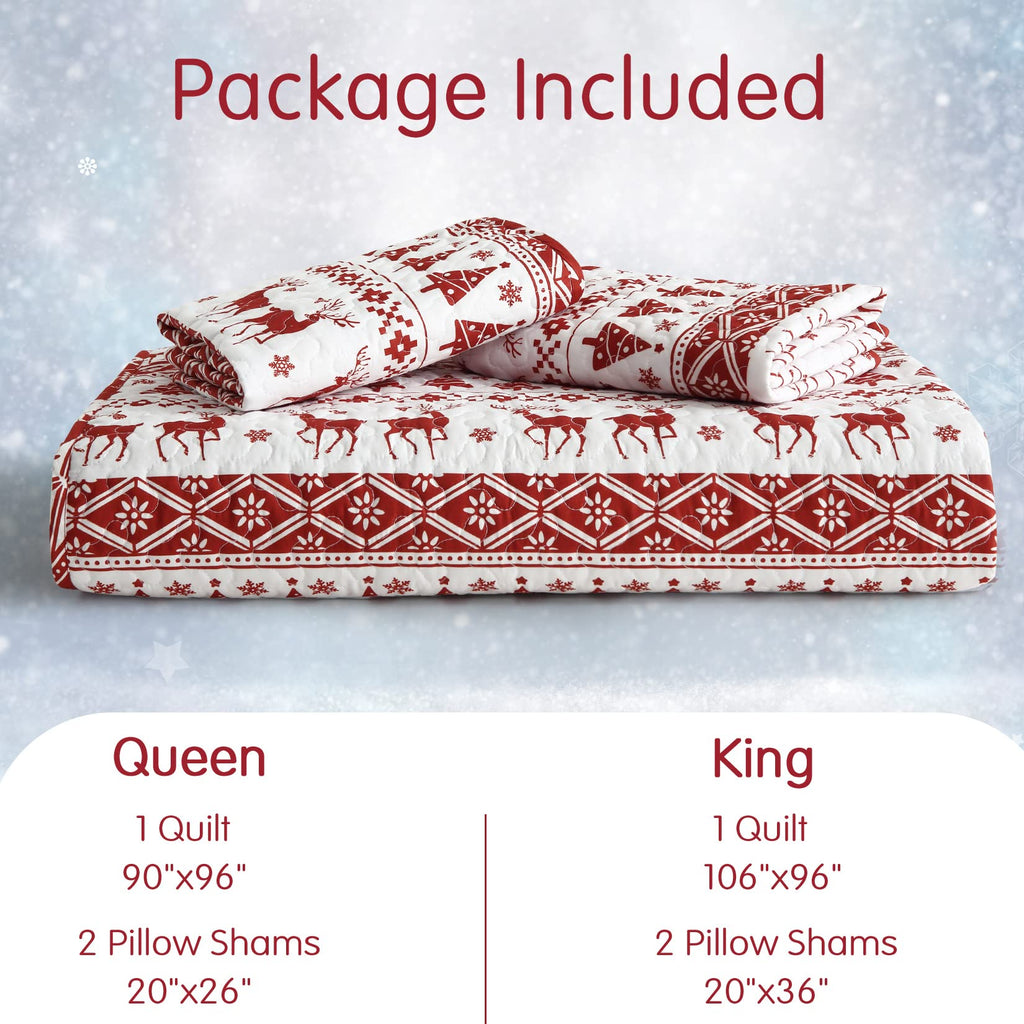 Christmas Quilt Set Queen Size