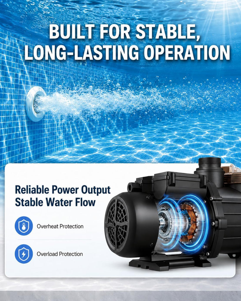 Sand Filter Pump 13" 3/4HP for Above Ground Pool, 3500GPH Pool Pumps Above Ground, Pool Sand Filter with 7-Way Valve