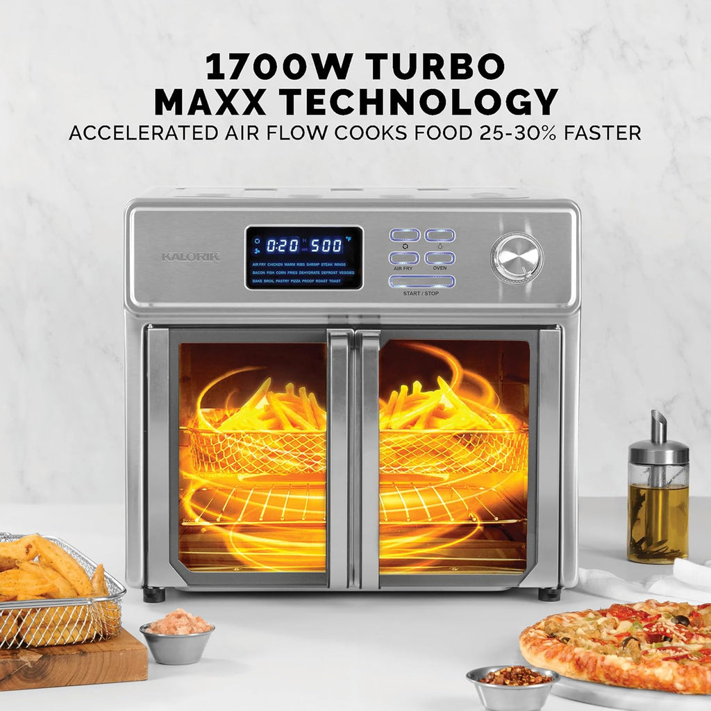 MAXX Air Fryer Oven, 26 Quart 10-in-1 Countertop Toaster Oven & Air Fryer Combo - Fry, Bake, Roast, Rotisserie, & More