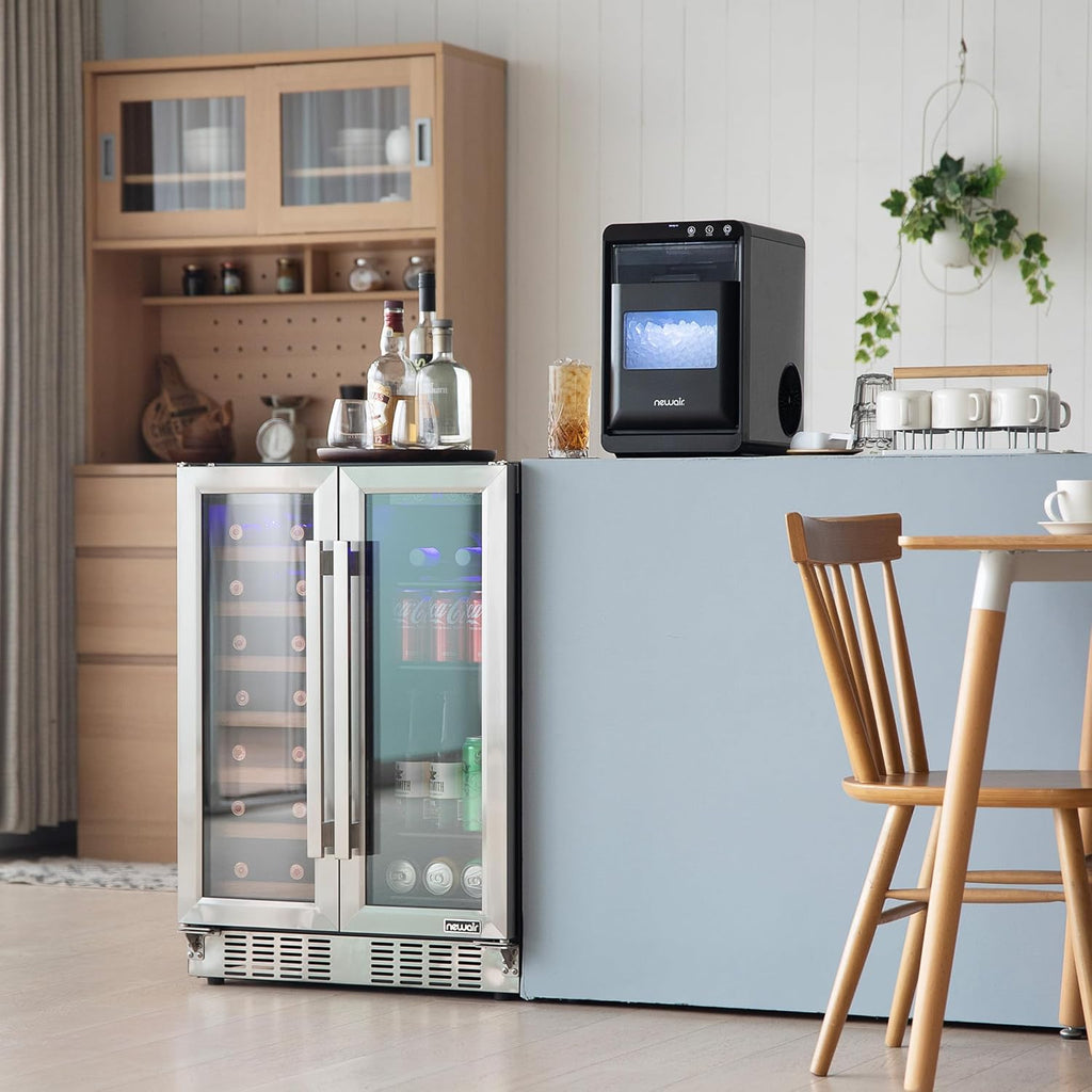 Nugget Ice Maker Countertop | 44 lbs/Day Pebble Ice Machine with Self-Cleaning | Soft Chewable Pebble & Sonic-Style
