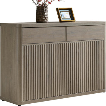 Buffet Cabinet with Storage - Storage Cabinet Sideboard with Doors & Shelves Accent Credenza Buffet Table with 2