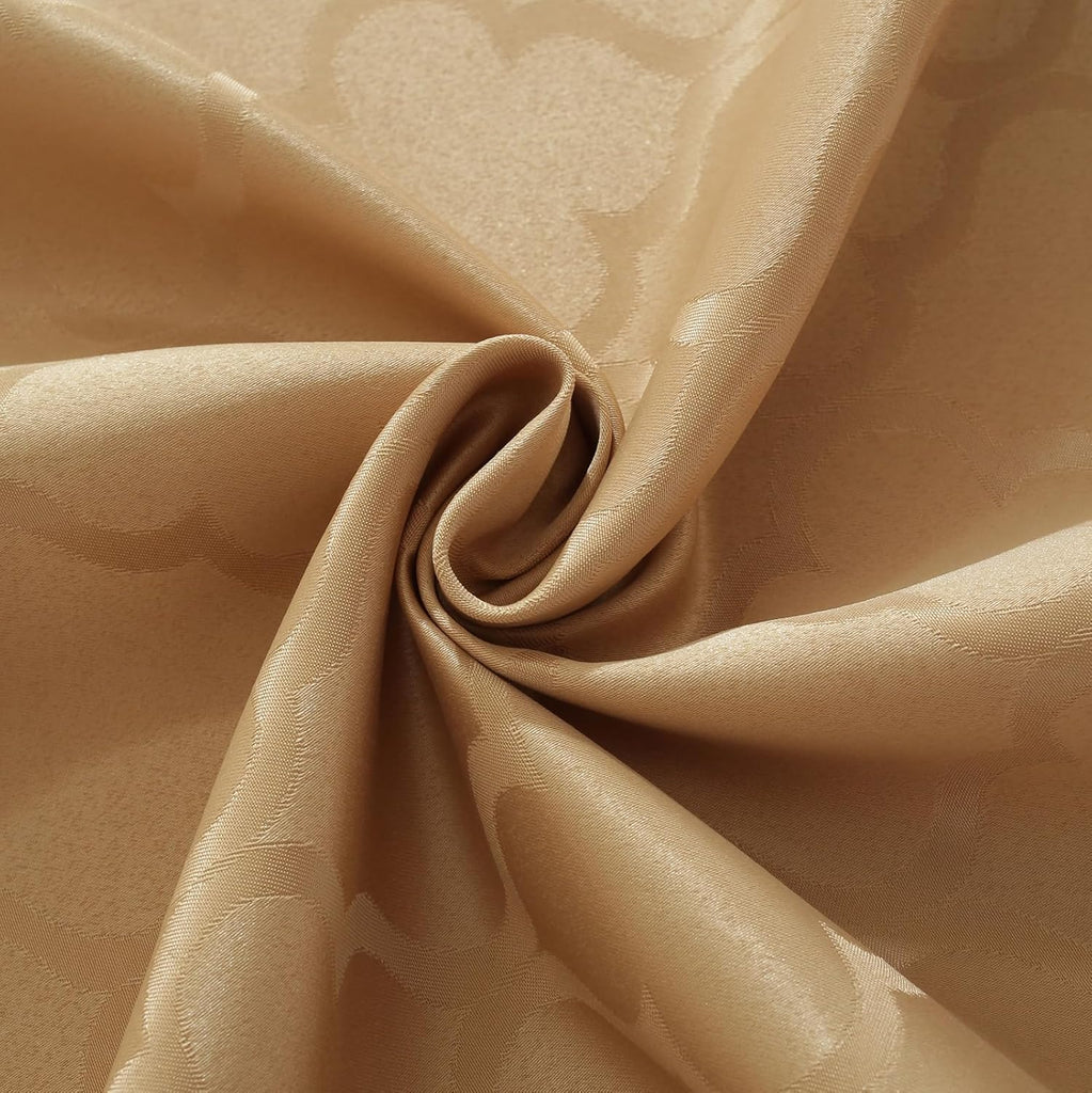 Jacquard Tablecloth Rectangle Damask Fabric Table Cloth, Water Resistant & Wrinkle Free Polyester Ta