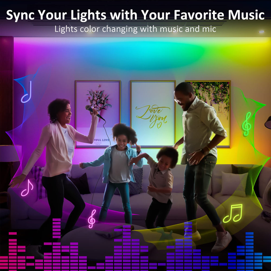 3 Pack RGB Under Cabinet Lights with App and Remote Control