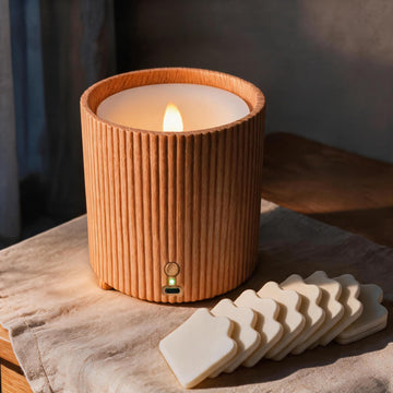 Rechargeable 2‐in‐1 Candle Lamp Essential Oil Diffuser, Waterless Aroma Diffuser, Essential Oil Diffuser with 12PCS