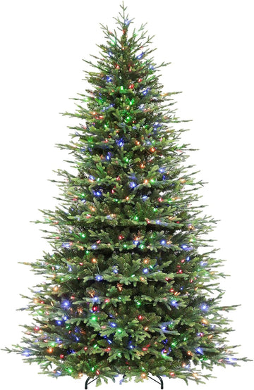 Prelit Christmas Tree with Realistic PE Foliage