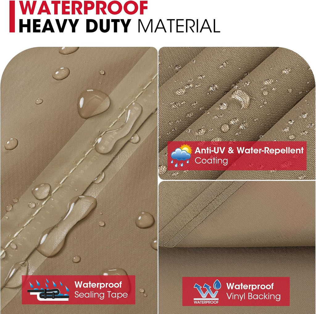 55 in. Grill Cover Heavy Duty Waterproof, Neutral Taupe