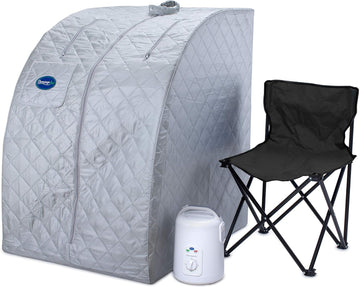 Portable Steam Sauna for Home - Personal Full Body Detox Sauna Tent with 800W Steam Generator, 60-Min Timer