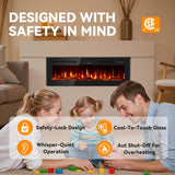 60 Inch Electric Fireplace in-Wall Recessed and Wall Mounted