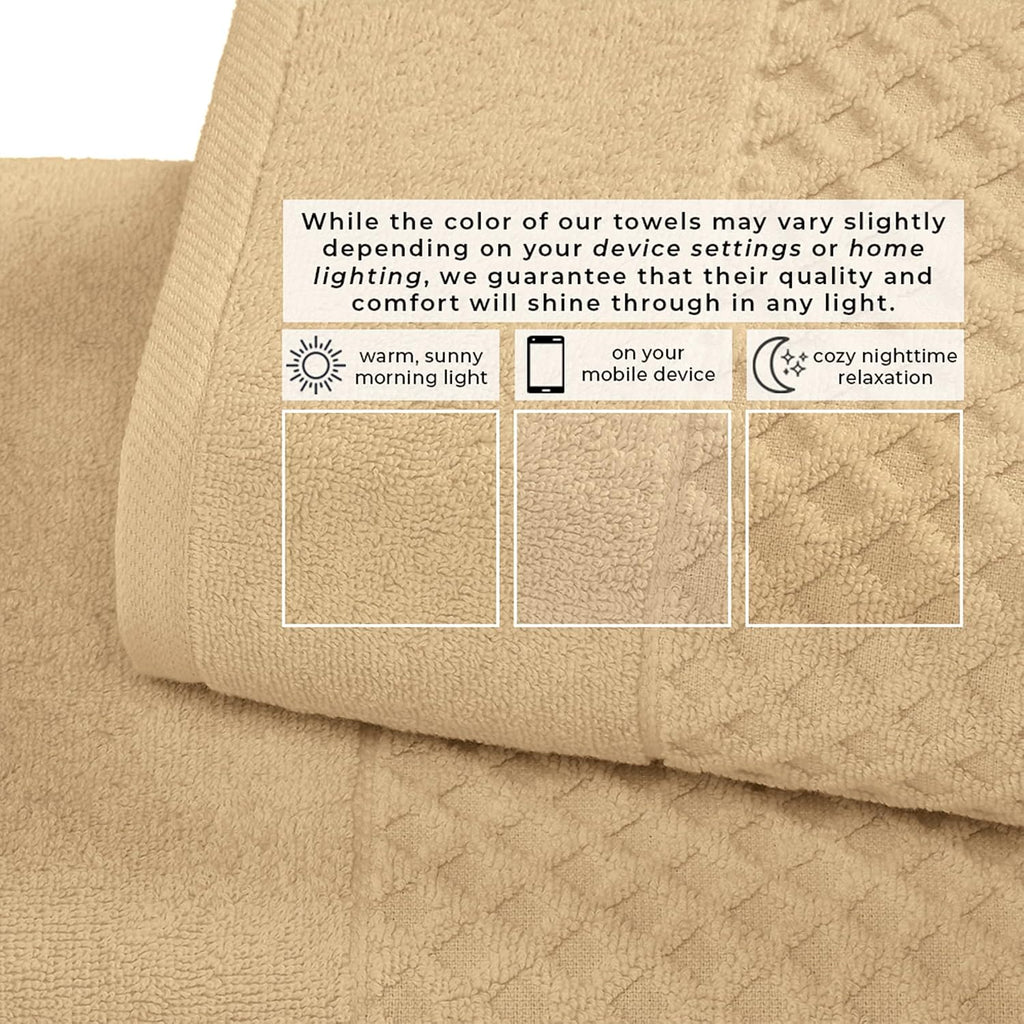 Oversized Bath Sheets - 100% Cotton 2 Pack 68x35 Extra Large Towel - Absorbent, Durable, Quick-Dry Towels (Oatmeal)