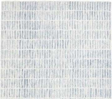 100% Authentic Capitola Tufted Handmade Woolen Area Rug Decor Office Rug (Blue, 12x15 Feet)