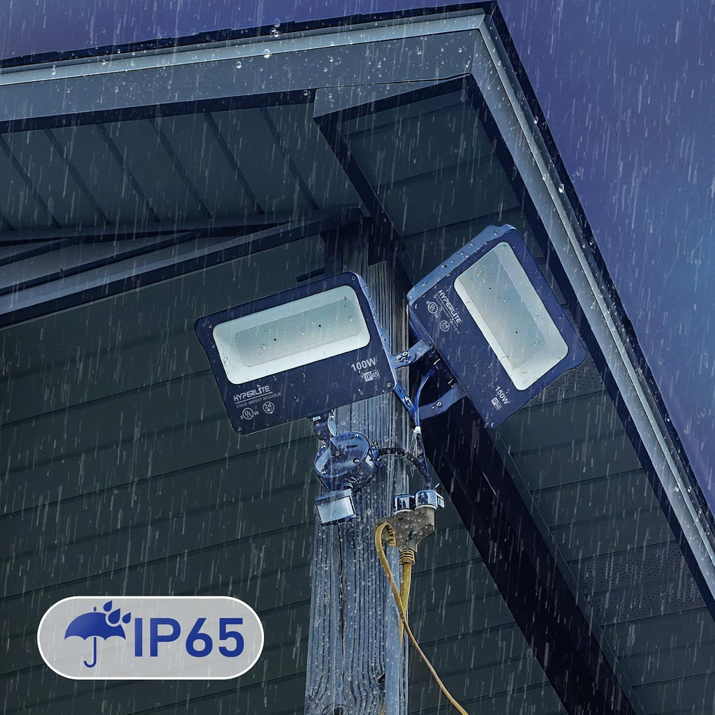 LED Flood Light 150W 2 Pack 18000LM 5000K Daylight IP65 Waterproof Outdoor Floodlights UL Certified for