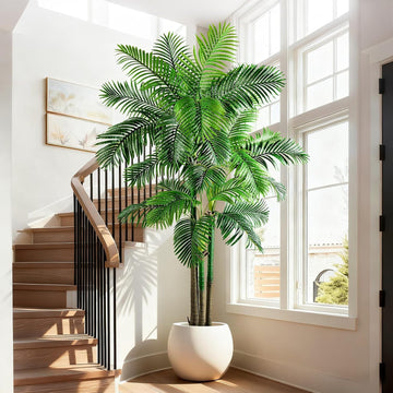 Big Artificial Palm Tree Tall Faux Tropical Trees Indoor Outdoor Realistic Floor Plants Large Fake Plant Living Room