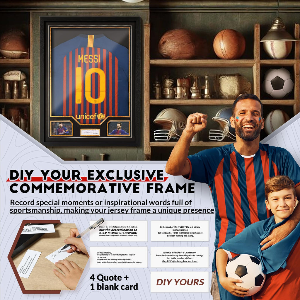 Jersey Frame Display Case 3 Pack, Large Clear Acrylic Shadow Box with UV Protection for Basketball Baseball Football
