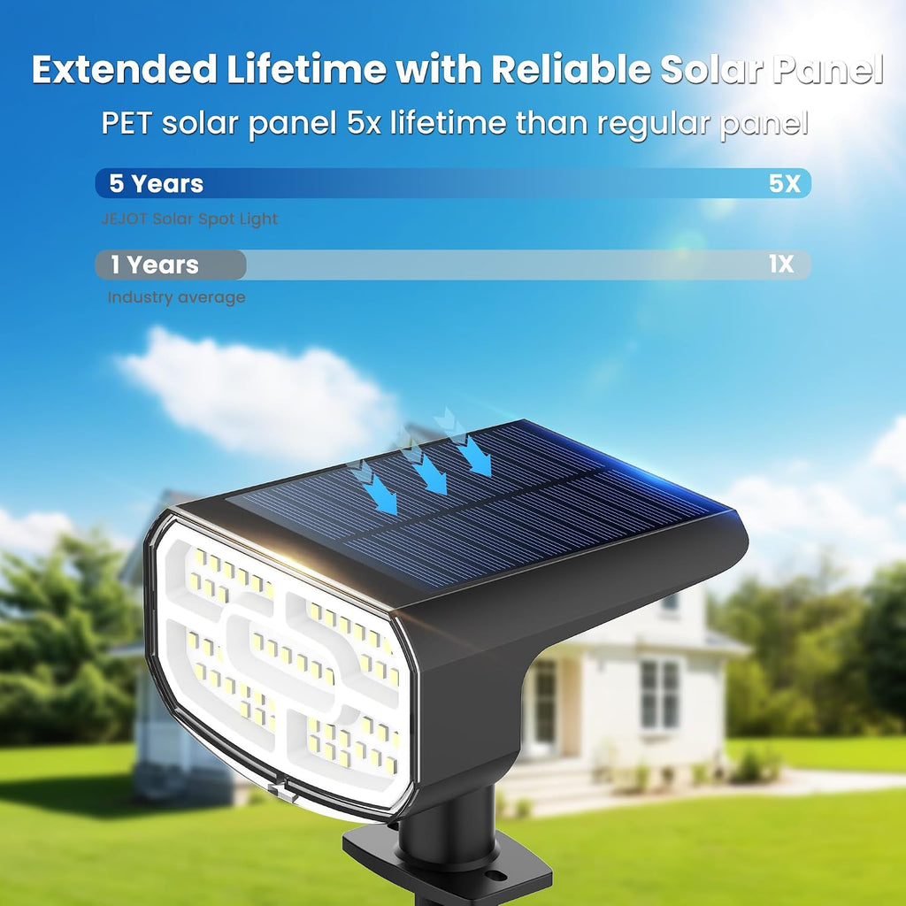 Solar Spot Lights Outdoor Waterproof,4 Pack,2 Lighting Modes Solar Spotlights, Solar Lights for Yard Garden Lawn