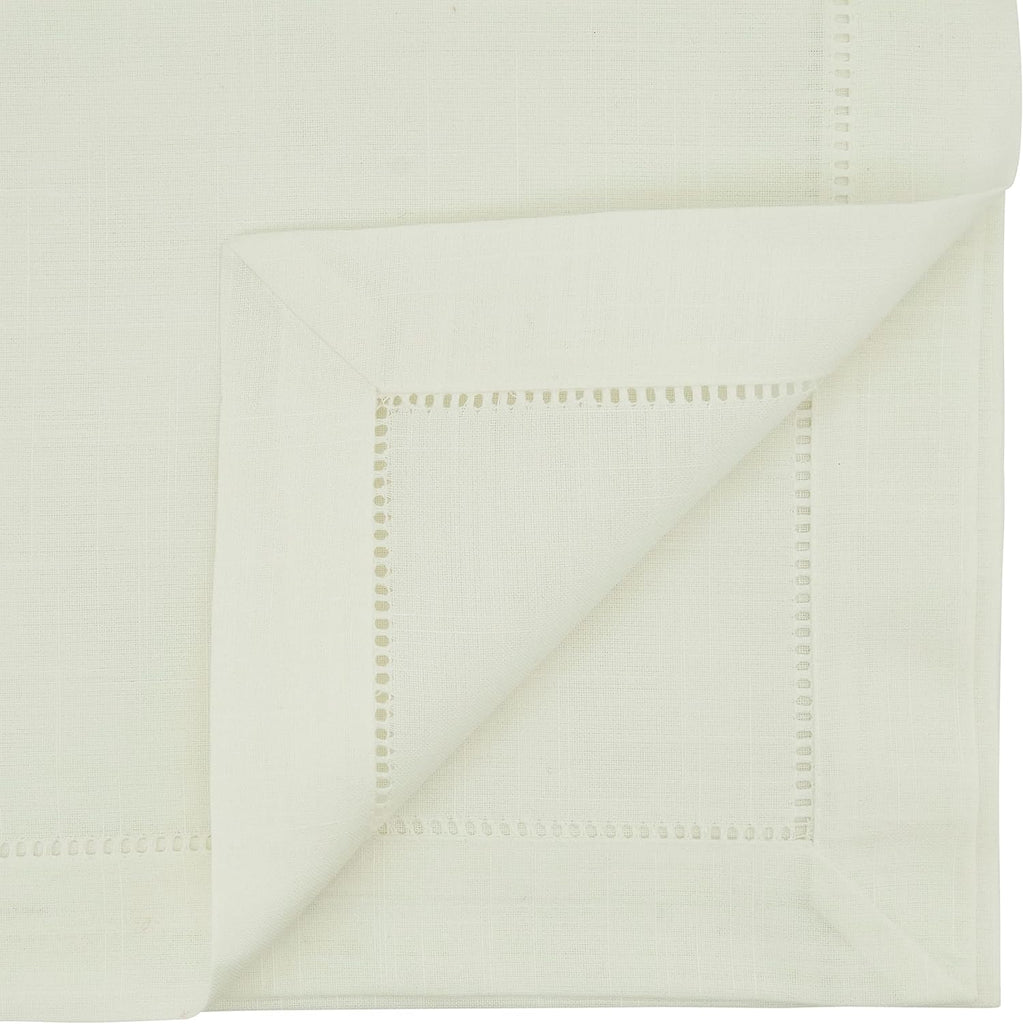 Hemstitched Border Tablecloth, Ivory, 70"x180"