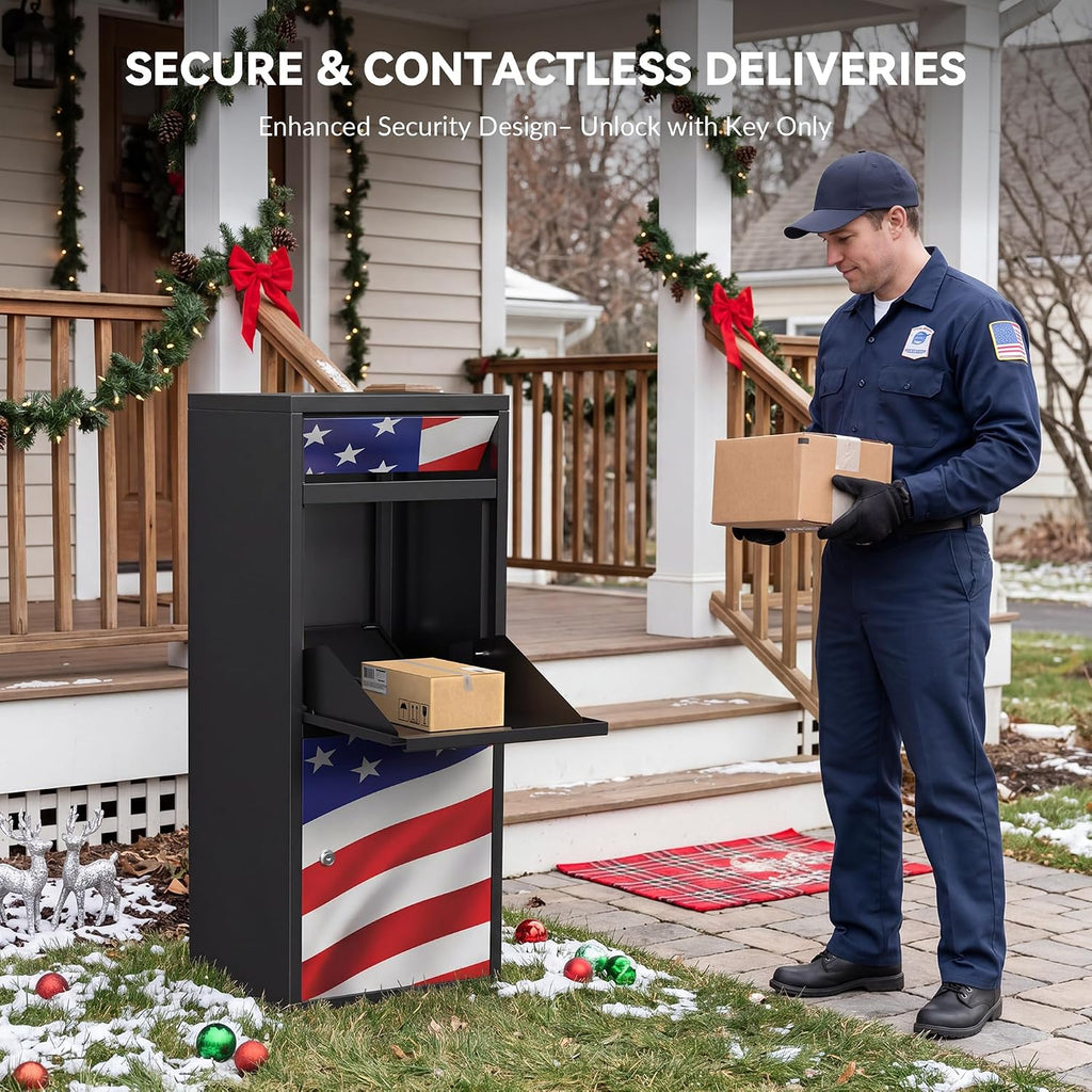 Patriot Heavy-Duty Parcel Fortress - Max Security Anti-Theft Delivery Box with Lock