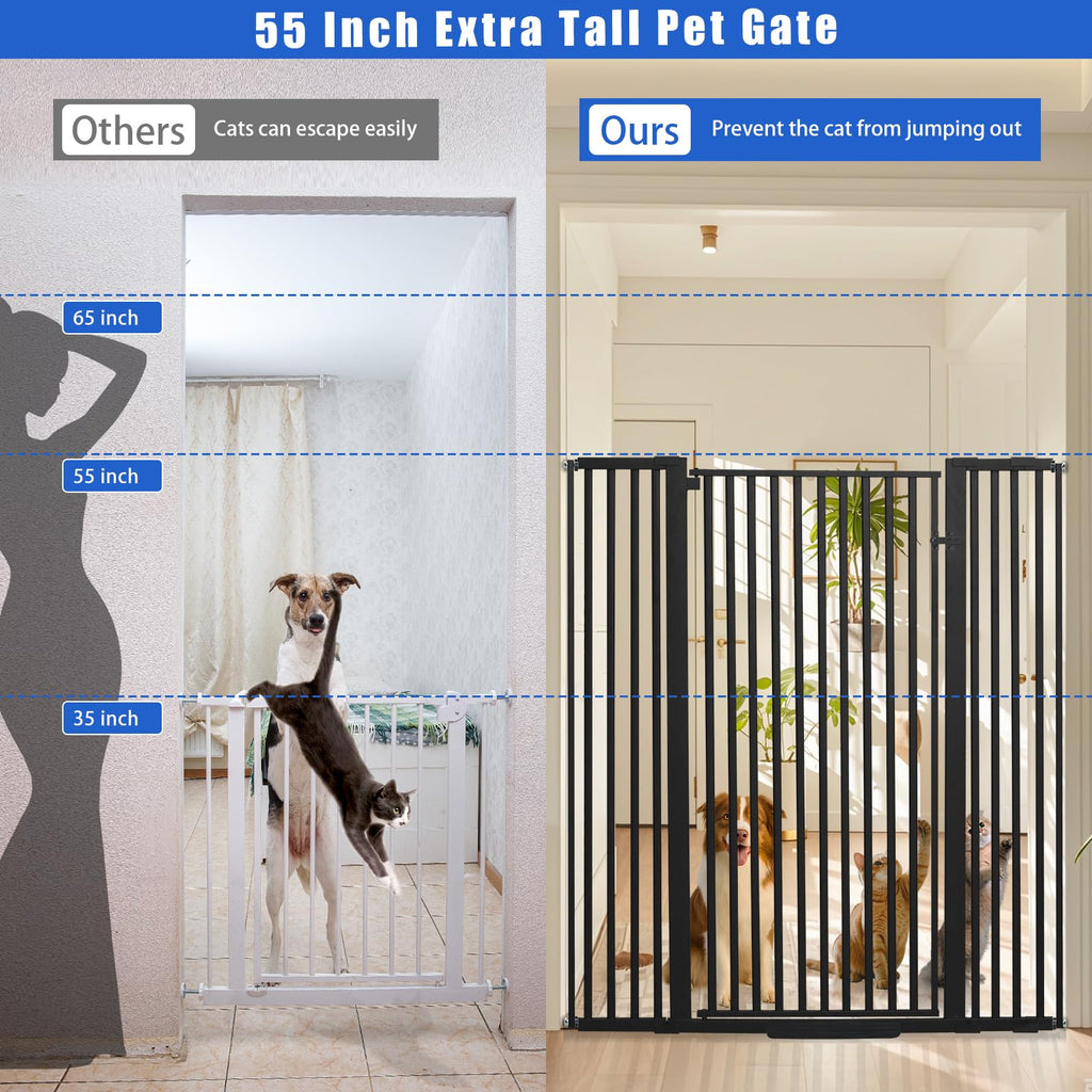 55 Inch Extra Tall Pet Gate for Cats