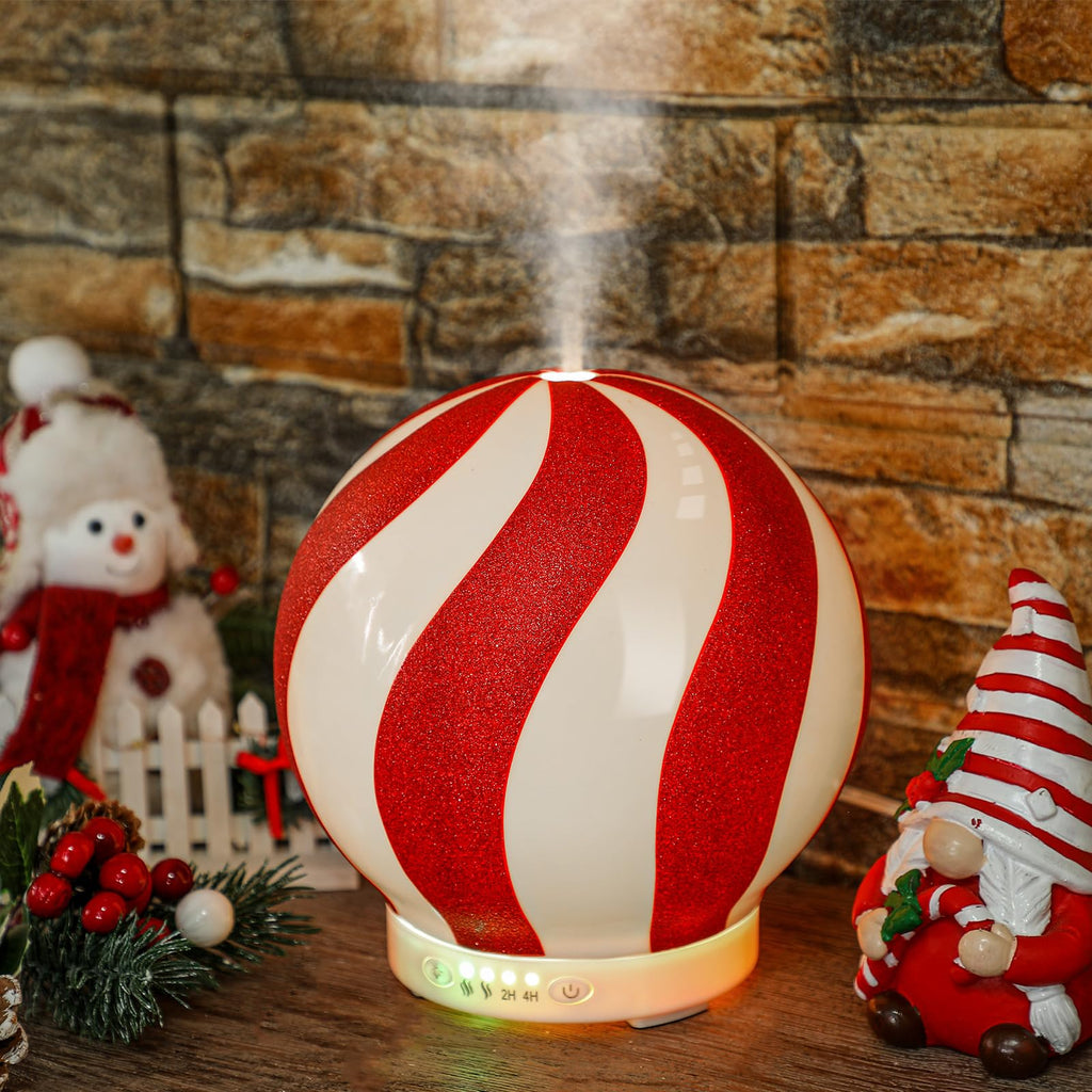 Christmas Essential Oil Diffuser, 120ml Candy Cane Diffuser