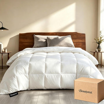 White Goose Feather & Down Fiber Comforter King