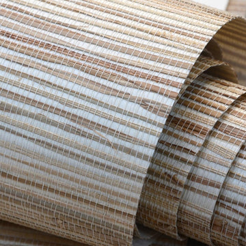 Grasscloth Wallpaper Textured Accent Wall Covering, Natural Grass Cloth Wallpaper Roll, Hand Weaved Wood Grass Paper