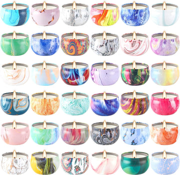 36 Pack Scented Candles Gift Set for Woman, Jar Candle, 2.5 oz Soy Wax Tin Candle-Ideal Gift for Travel Home Décor - Set of 36