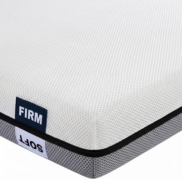 Mini Crib Mattress 38 * 24 * 4 inches, Grey with White Dual-Sided | mini crib mattress 38*24*4 inches, Grey with