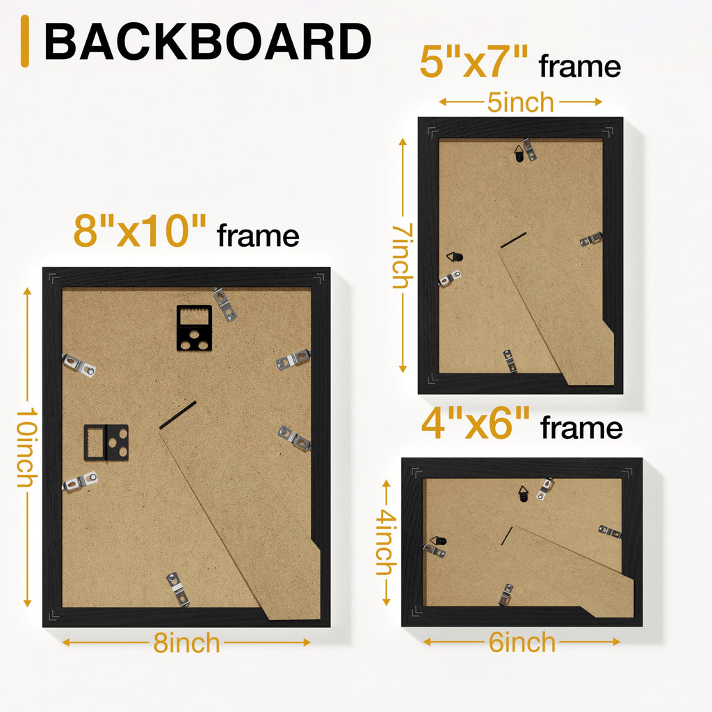10 Pack Picture Frames Collage Wall Decor, Black