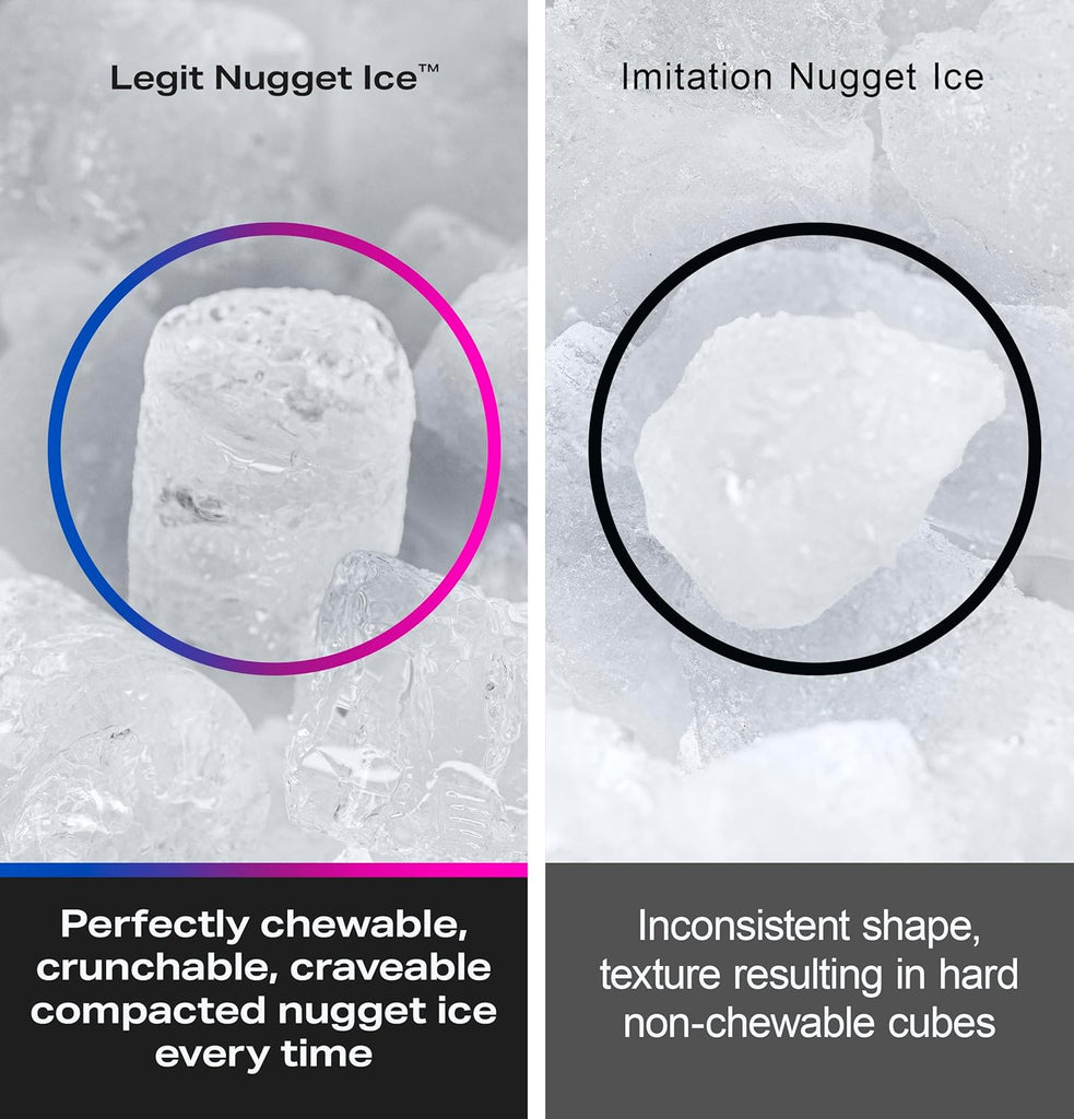 2.0 Ultra Nugget Ice Maker with .75 Gallon Side Tank and Scale Inhibiting Filter, Scoop Included, 38 lbs in 24 Hours