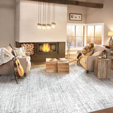 8x10 Area Rugs for Living Room, Washable Large Area Rug Neutral Modern Abstract Bedroom Rug Soft Non Slip Low Pile