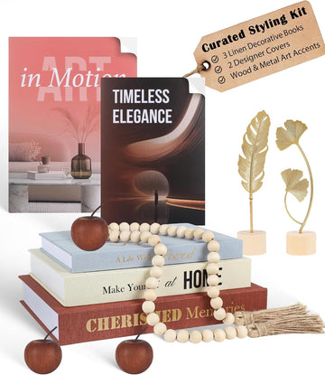 Decorative Books Decor & Fake Books for Coffee Table Decor, Complete Aesthetic Set with 3 Faux Books for Decoration &