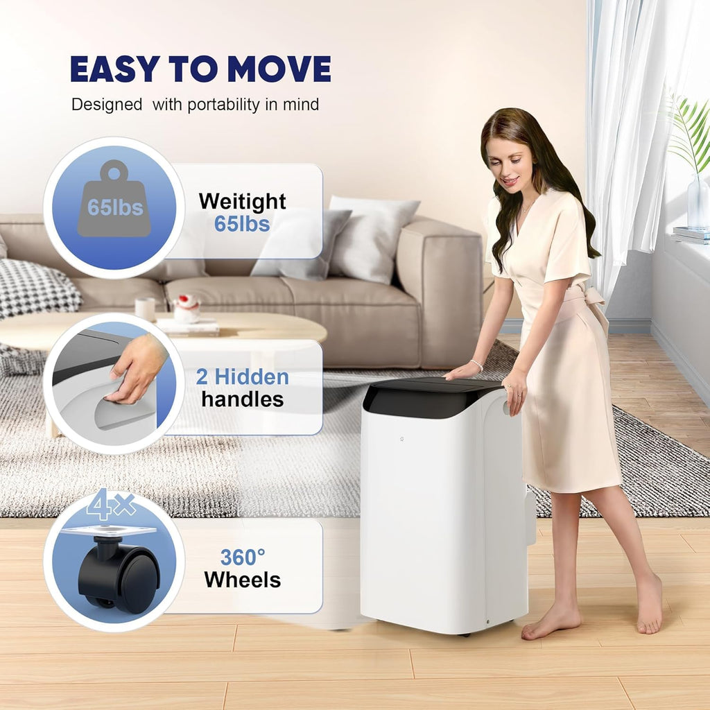 14000 BTU Portable Air Conditioners, Cools Up to 700 Sq.Ft, Free standing AC Unit, Cooling, Dehumidifier, Fan