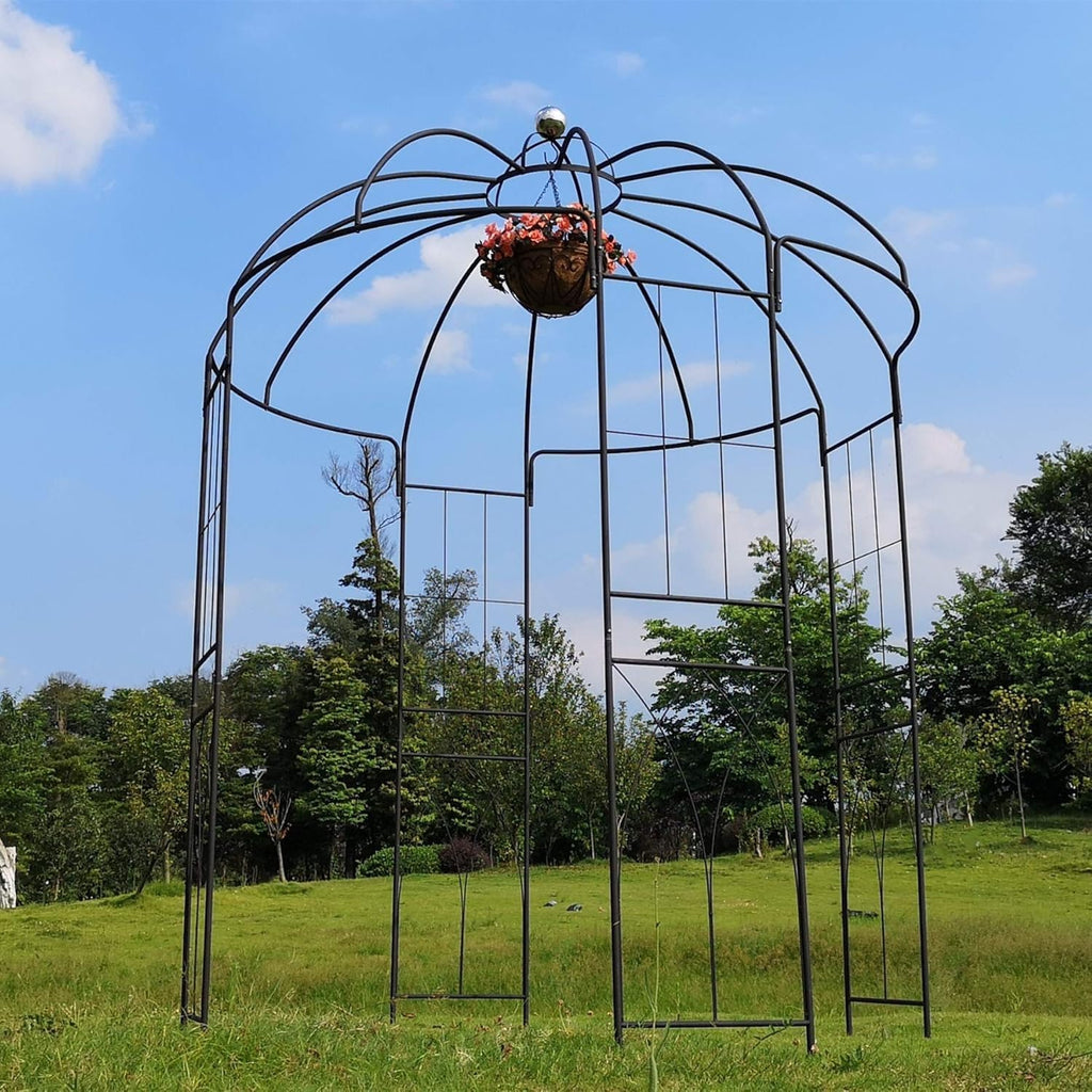 French Style Birdcage Shape Heavy Duty Gazebo,9'Highx 6‘6"Wide,Pergola Pavilion Arch Arbor Arbour Plants Stand Rack