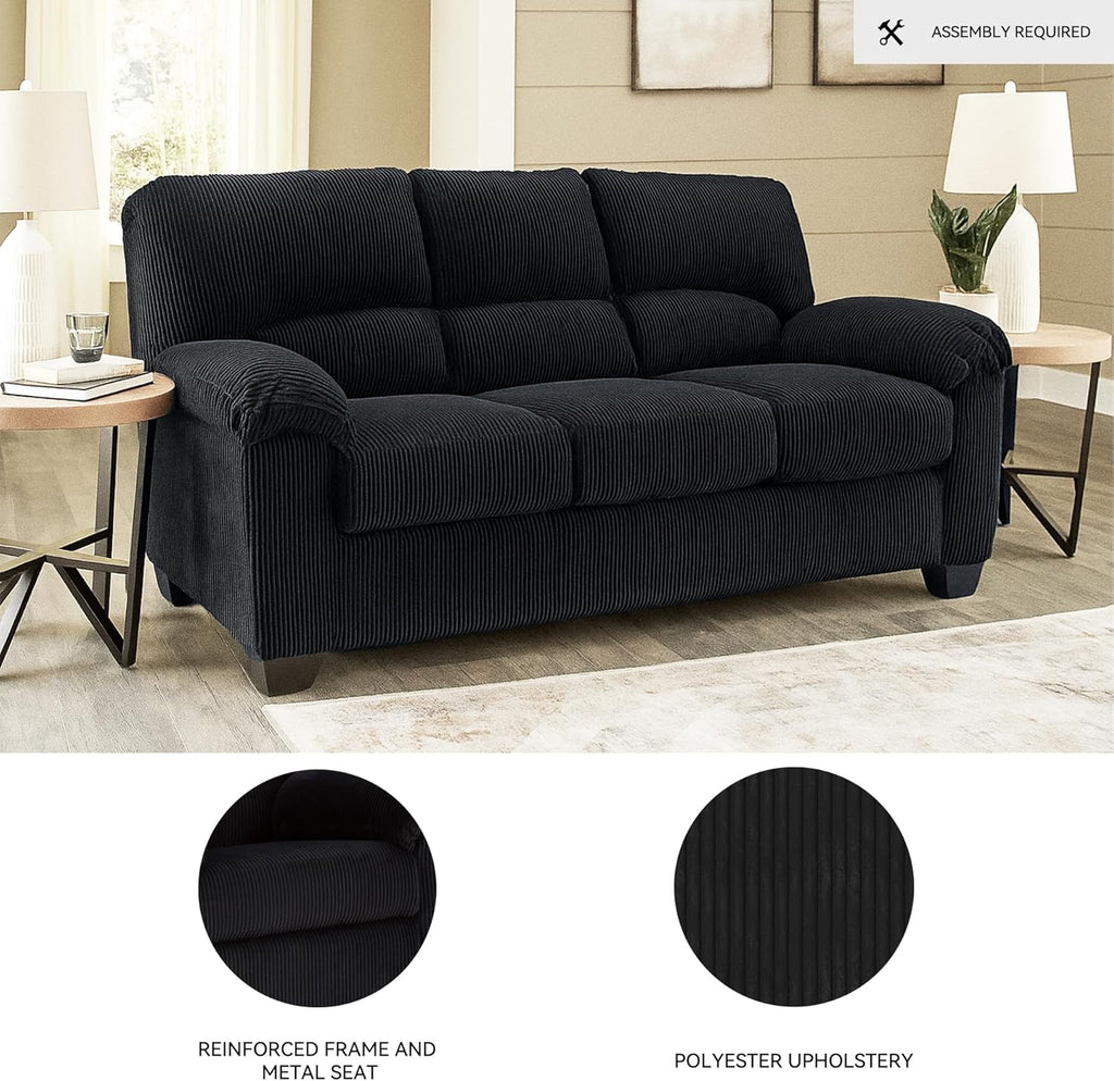 SimpleJoy Modern Sofa for Living Room, Black