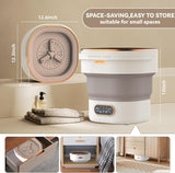 Portable Mini Washing Machine, 16L Upgraded Foldable Laundry Machine with Spin Basket, 3 Cleaning Modes & Deep