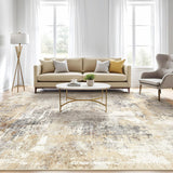 Area Rugs 9x12 Living Room: Washable Large Abstract Neutral Modern Soft Rugs Stain Resistant Indoor 