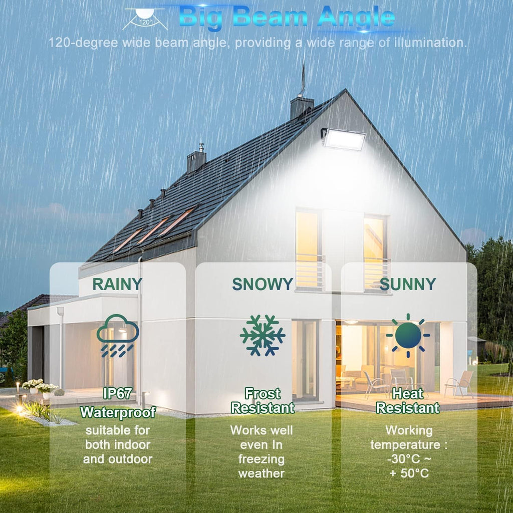 400W LED Flood Light 1 Pack, 40000LM 7000K Super Bright Stadium Lights Outdoor LED, IP67 Waterproof Stadium Flood