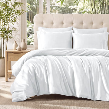 100% Viscose Derived from Bamboo Full Duvet Cover Set, 3-Piece