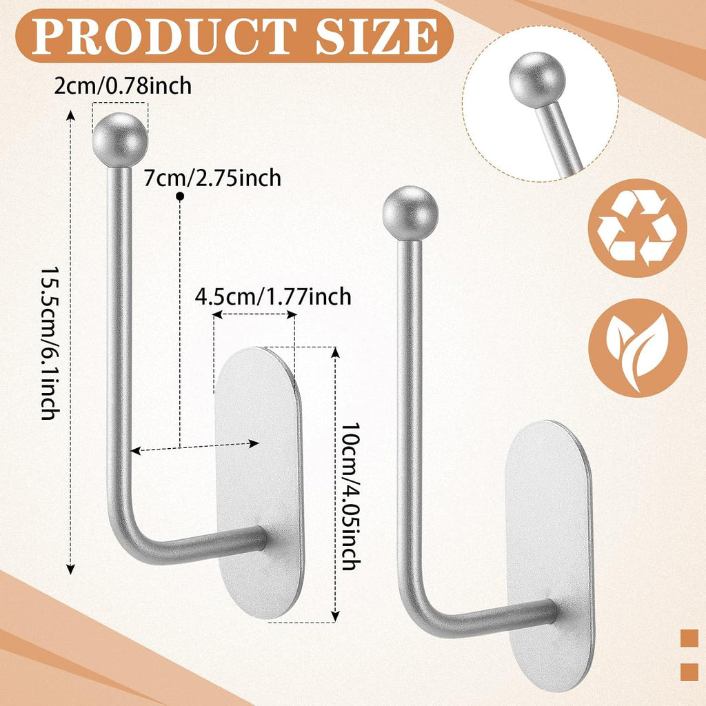 2 Pcs Adhesive Curtain Holdbacks No Drill Curtain Holdbacks Curtain Tie Backs Retro Window Hook for Drapes Home Decor